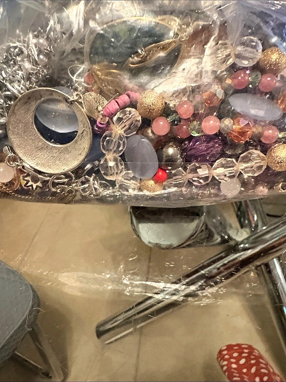 Craft and Repurposing Mixed Costume Jewelry Lot in Silver & Gold